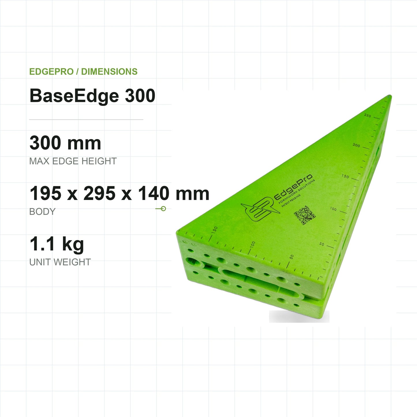 EdgePro BaseEdge 300, dimensions