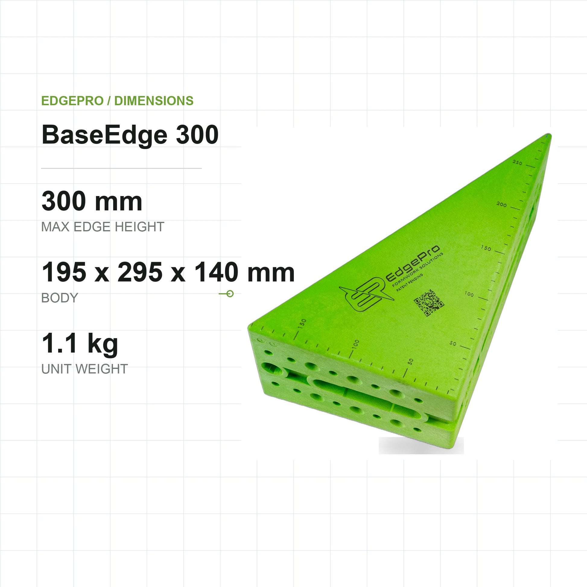 EdgePro BaseEdge 300, dimensions
