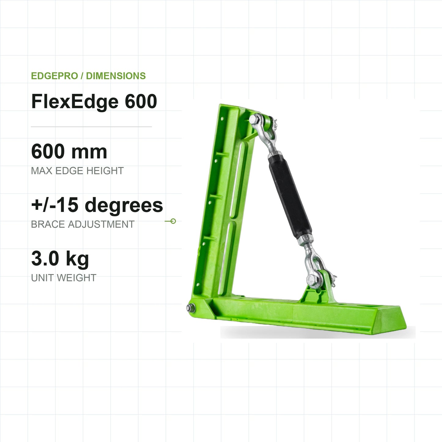EdgePro FlexEdge 600, dimensions