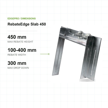 EdgePro RebateEdge Slab 450, dimensions
