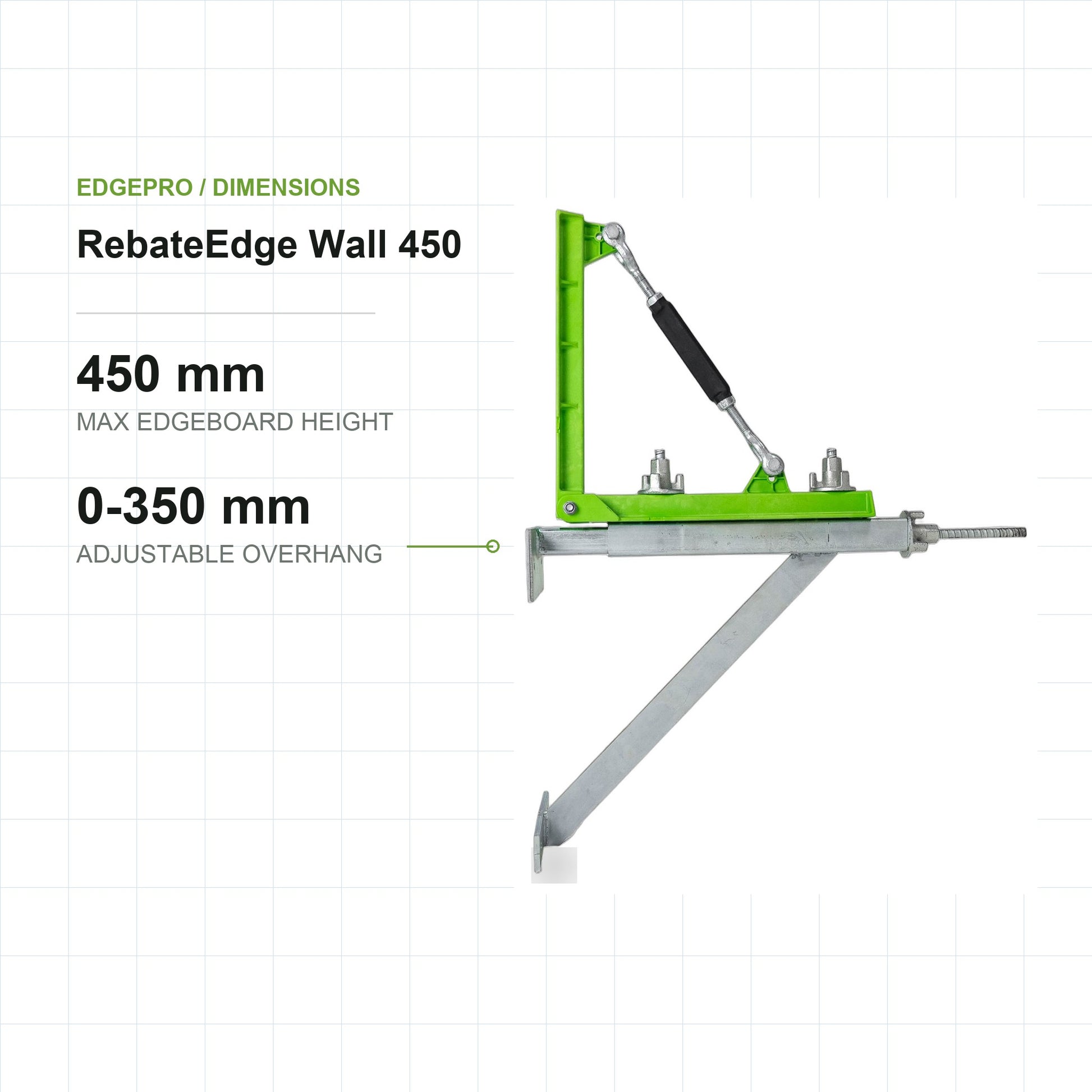 EdgePro RebateEdge Wall 450, dimensions